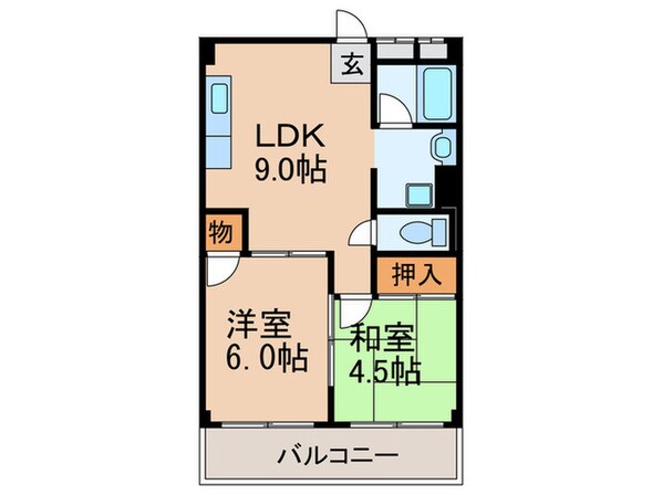 グリ－ンハイツ竹園の物件間取画像